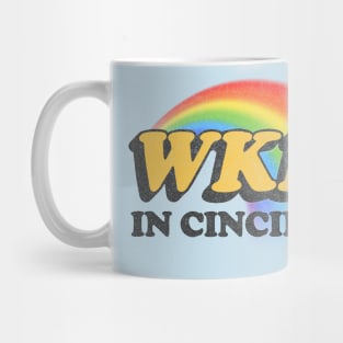 WKRP In Cincinnati Vintage-Style Faded Tribute Logo Design Mug